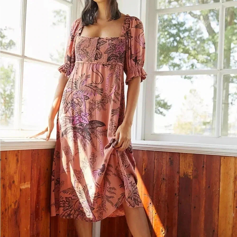 Anthropologie Puff-Sleeve Dress